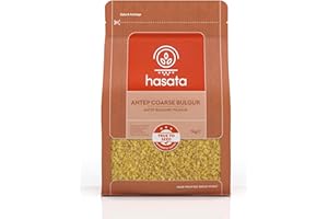 Hasata Coarse Yellow Bulgur 2.2Lb (1Kg) – Authentic Turkish Antep Wheat Berries for Pilaf, High Fibre Cracked Wheat Berries, 
