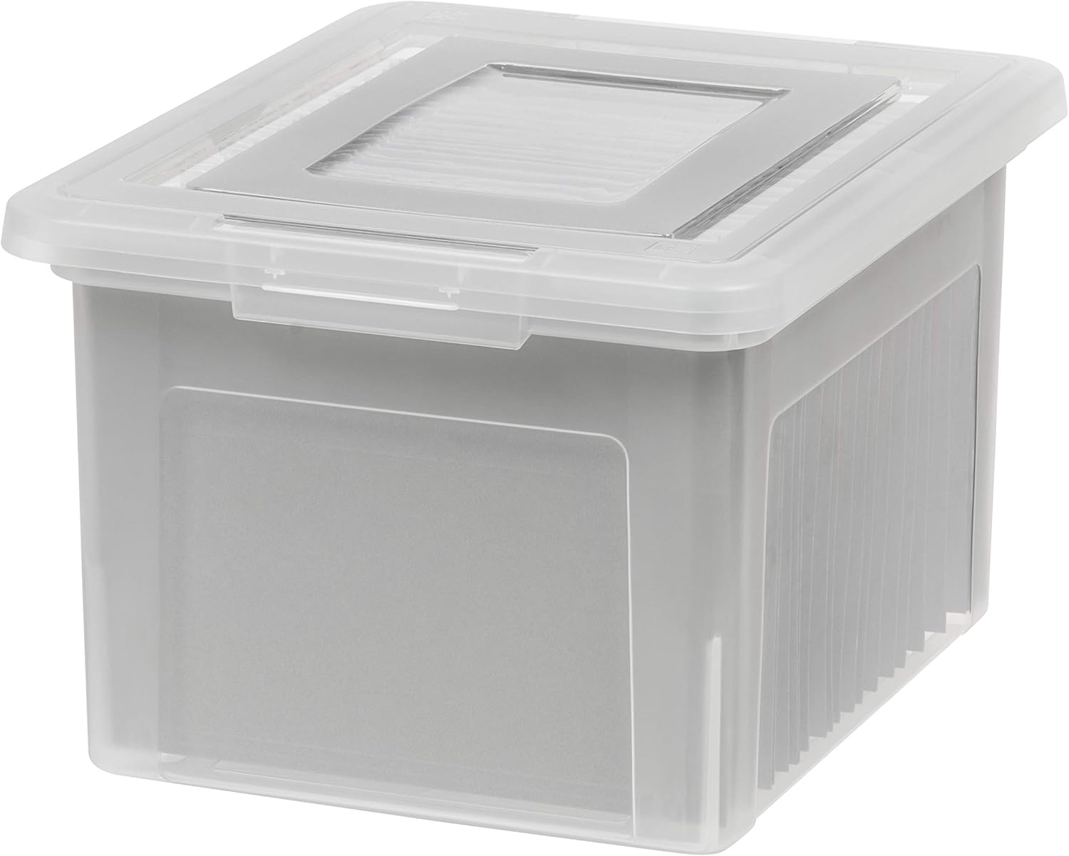 IRIS USA FB-21EE Letter and Legal Size File Box, Letter & Legal, Clear, 4 Pack: Home & Kitchen