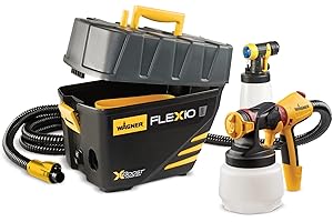Wagner Spraytech 0529091 FLEXiO 5000 Stationary HVLP Paint Sprayer, Sprays Most Unthinned Latex, Includes Two Nozzles, iSpray Nozzle and Detail Finish Nozzle, Complete Adjustability for All Needs