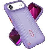 Speck Presidio LUX Grip for iPhone 17 Air Case, ClickLock Interlock, Slim Protective Case, Purple Fade/Magic Purple/New Poppy