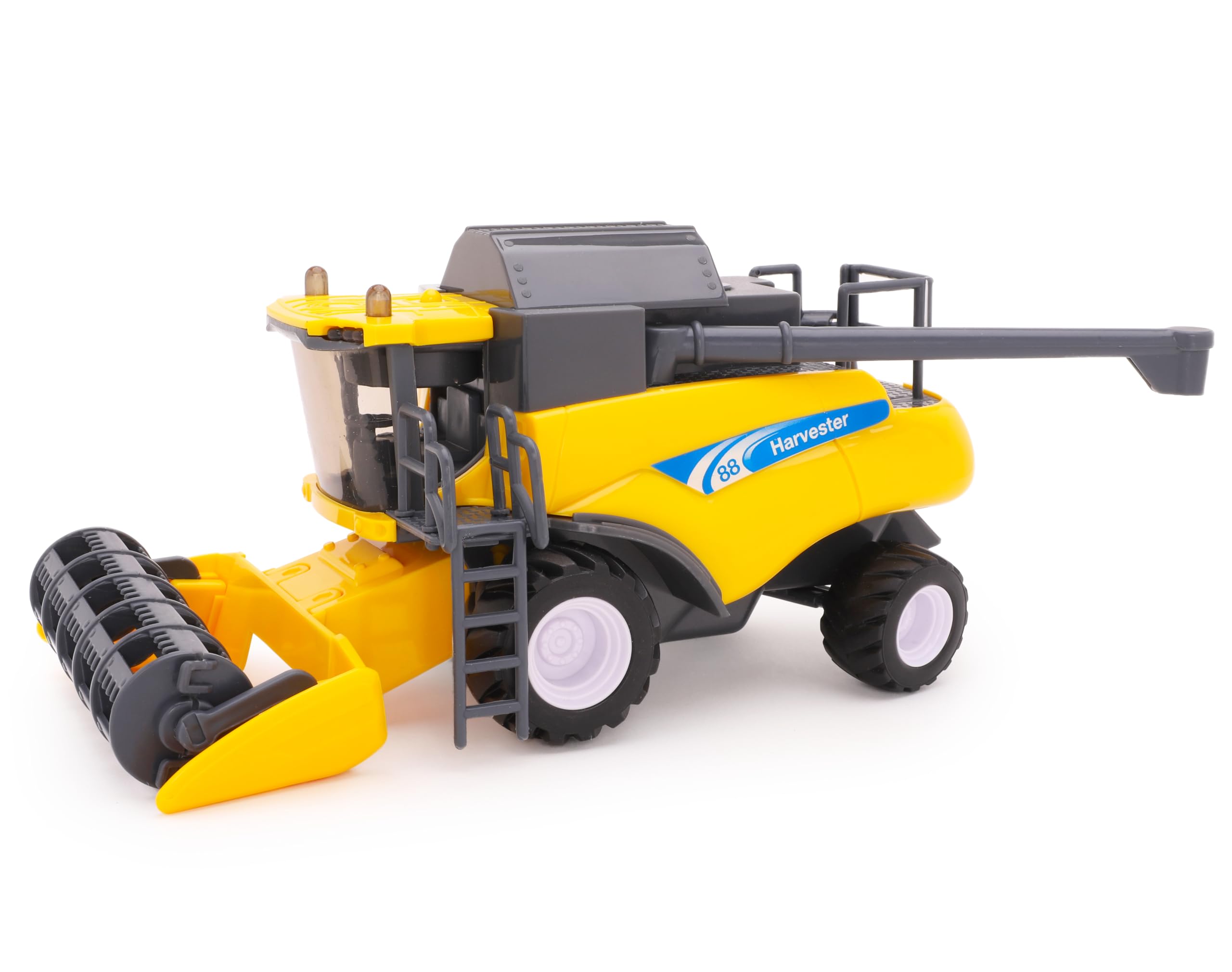 Toyland® 1:32 Scale Friction Powered Yellow Combine Harvester Toy Vehicle - Farm Toys - 25cm x 11cm (9.8" x 4.3")