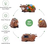 Goodeco Solar Highland Cow Statue Garden Light Outdoor Decoration Brown view 4