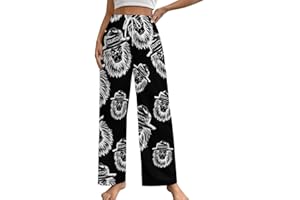 Bigfoot Sasquatch Womens Pajamas Long Length Sleep Lounge Pants Soft Bottoms Elastic Waistband Sleepwear Loungewear