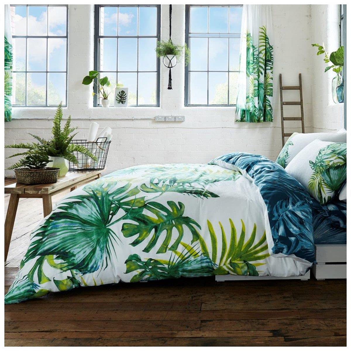 GC GAVENO CAVAILIA Reversible Blossom Duvet Cover, Polycotton Quilt Bedding Sets, Floral Quilt Covers, Super King, Tropical-Multi