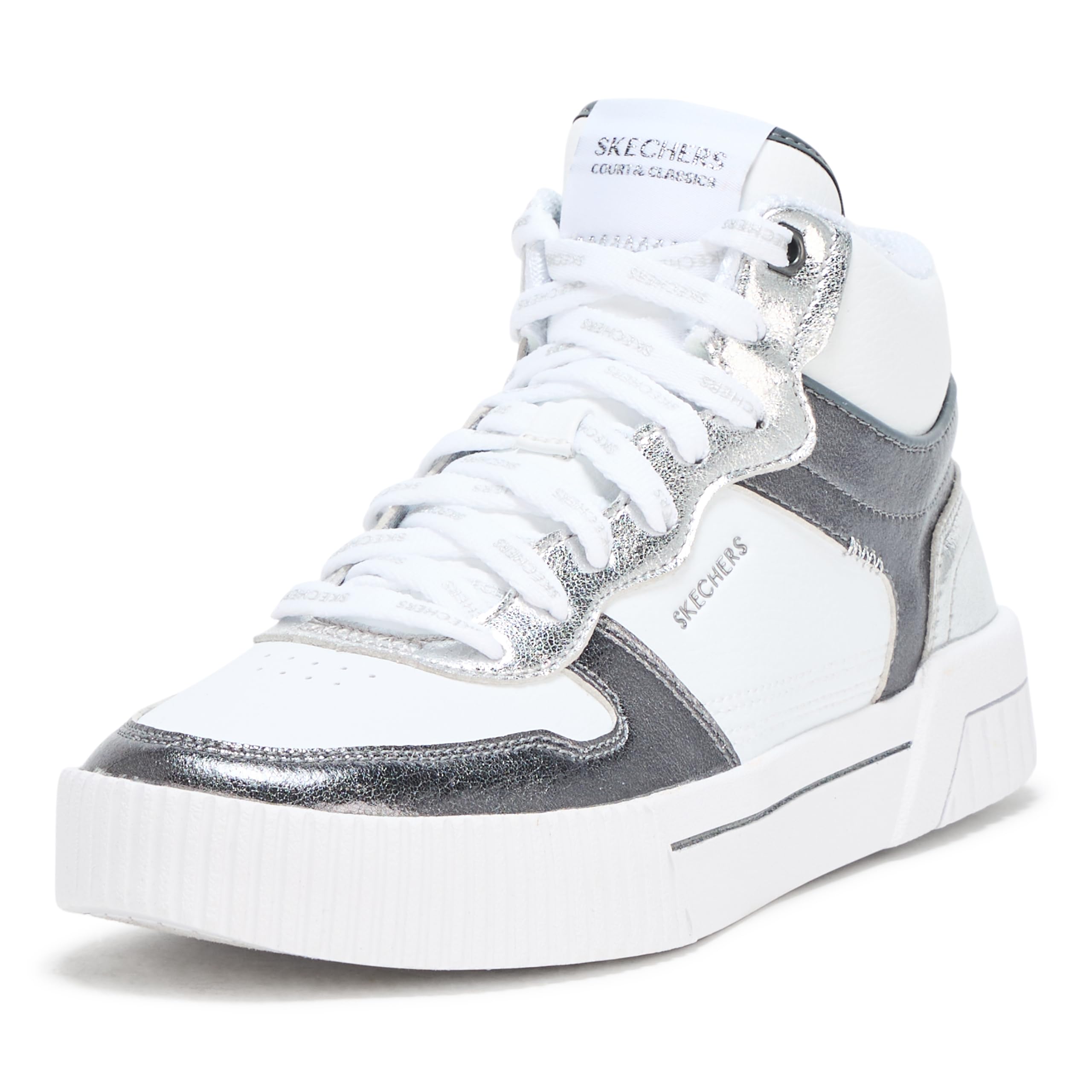 Skechers Court Classics Women’s,Jade,WCC, 7 M US White/Charcoal