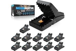 MOUSINATOR Mouse Trap, 12-Pack, Professional Mouse Snap Traps for Indoor and Outdoor Use, Easy to Set, Safe and Reusable Desi