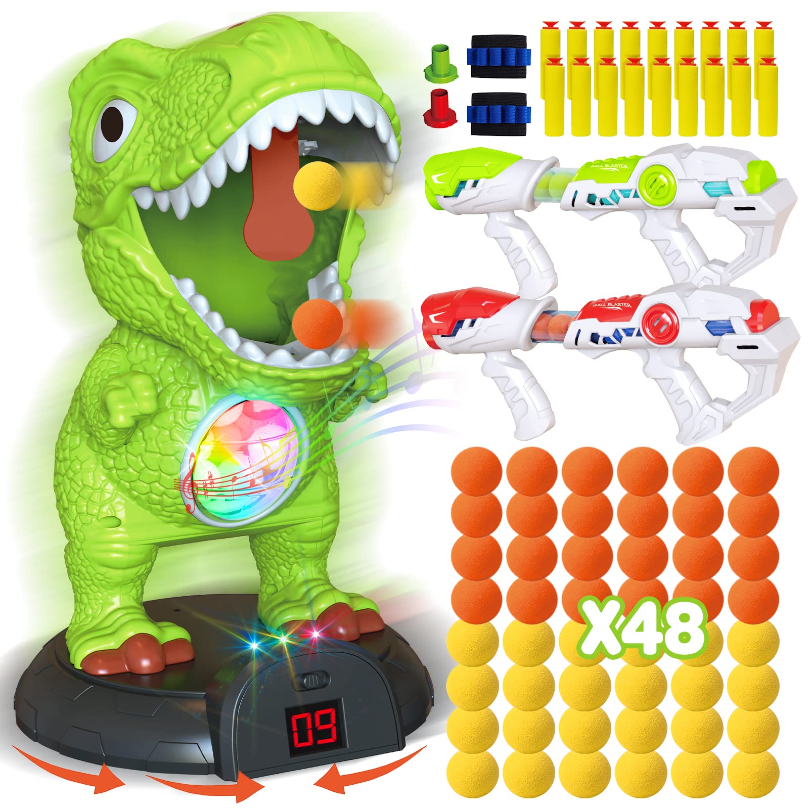 Photo 1 of *MISSING PARTS UNKNOWN*
Moveable Dinosaur Shooting Game Toy, KPPIT Shooting Target for Kids with 2 Air Toy Guns,LCD Score Record,Electronic Target,Dinosaur Shooting Toy for Boys Kids 5 6 7 8+ Year Old Christmas Birthday Gift