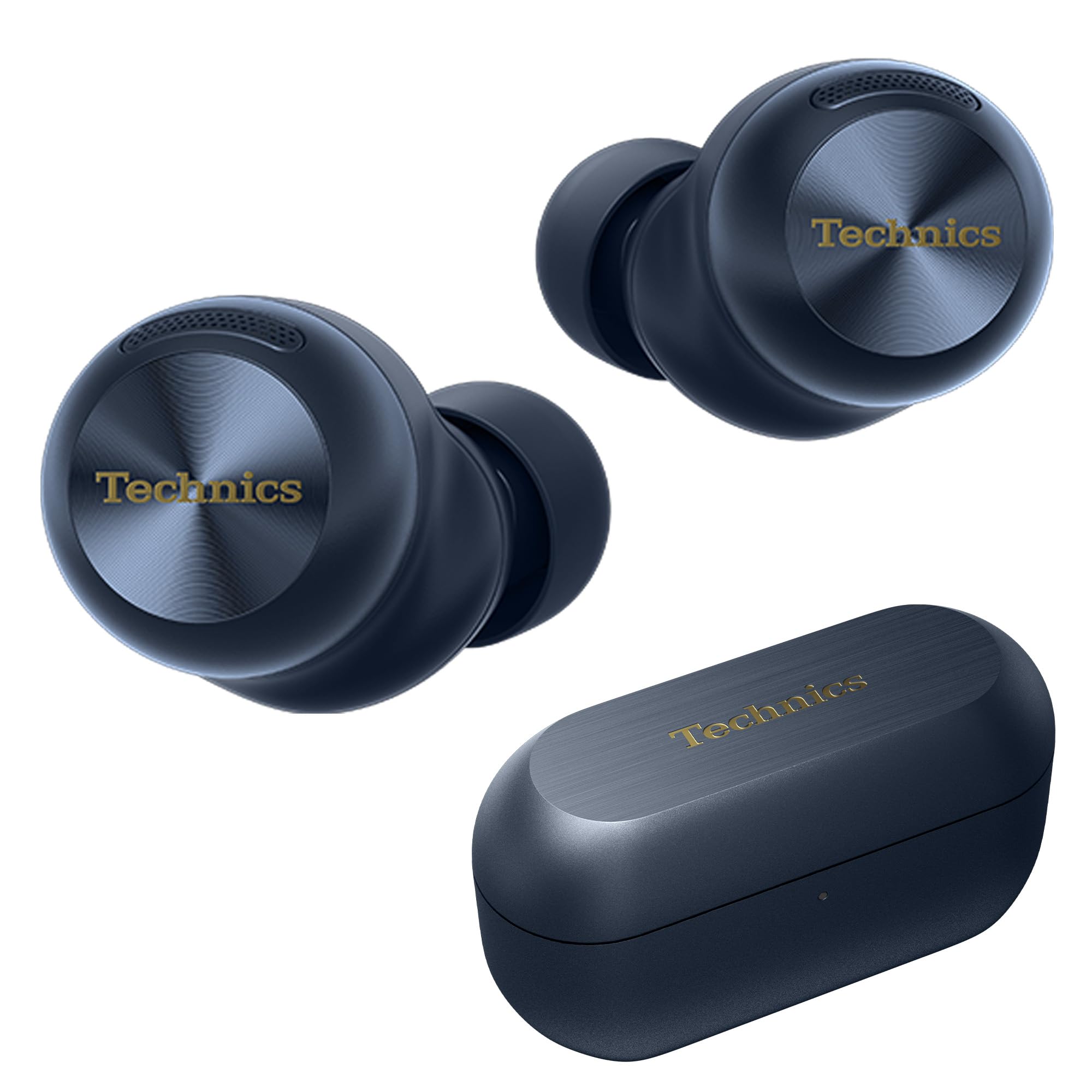 Photo 1 of Technics Reference Class Hi-Fi Wireless Earbuds,Dolby Atmos with Head Tracking,Adaptive Noise Cancelling,3 Device Multipoint, 10-hr Battery,Wireless Charging,Improved Fit -EAH-AZ100-A (Blue)