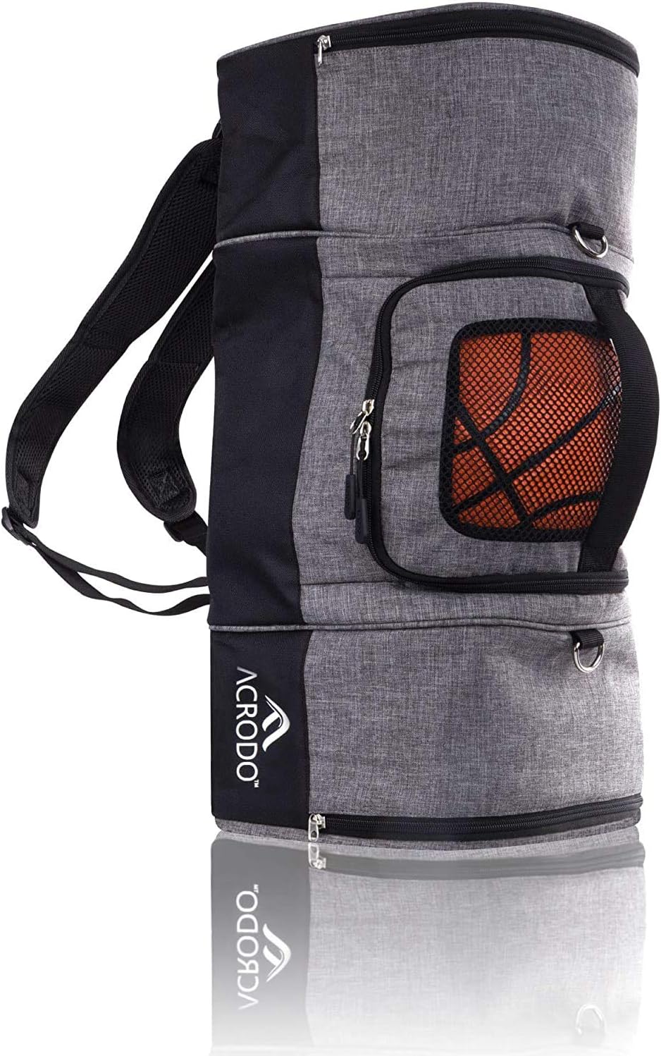 Basketball Backpack with Ball Holder, Shoe Compartment, Lunch Cooler - Sports Duffel Bag Gym Tote for Girls, Boys, Men, Women by Acrodo
