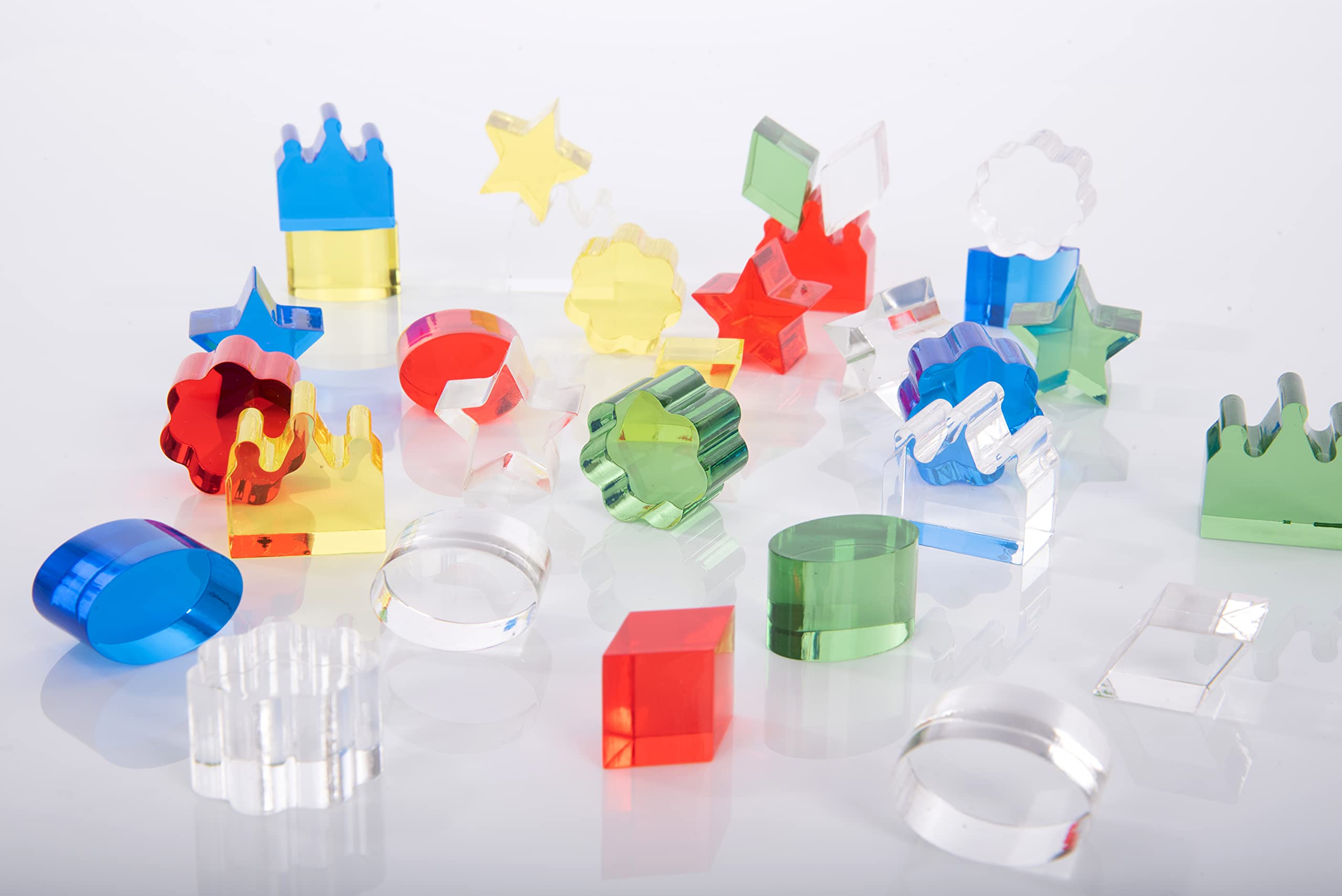 tickit Colour Crystal Treasures – Pack of 30 Acrylic Gemstones for Sorting, Counting & Imaginative Play – Sensory Learning Resources for Early Years Education, Treasure Baskets & Gifting