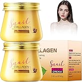 HONGYUNDA 2pcs Snail Collagen Face Cream,Snail Hydrating Anti-Wrinkle and Rejuvenating Cream,Brightening Moisturizing Repair Firming Collagen Cream for Women