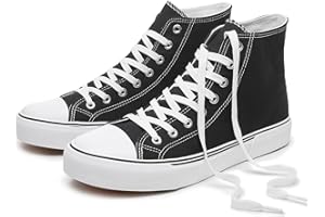 hash bubbie High Top Sneakers for Women Classic High Tops Canvas Shoes Lace up Women's Fashion Sneaker