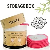 AXATY 3-Layer Reusable Makeup Remover Pads 20 Pcs Bamboo Cotton with Drawstring view 8