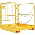 KUAFU Heavy Duty Steel Forklift Safety Cage - 36x36 Foldable Work Platform, 1200 LBS Load Capacity