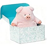IKASA Pig Stuffed Animals Plush Toys,10" Cute Plushie Soft Cuddly Plushy Fluffy Toy, Gifts for Family Kids Girls Boys