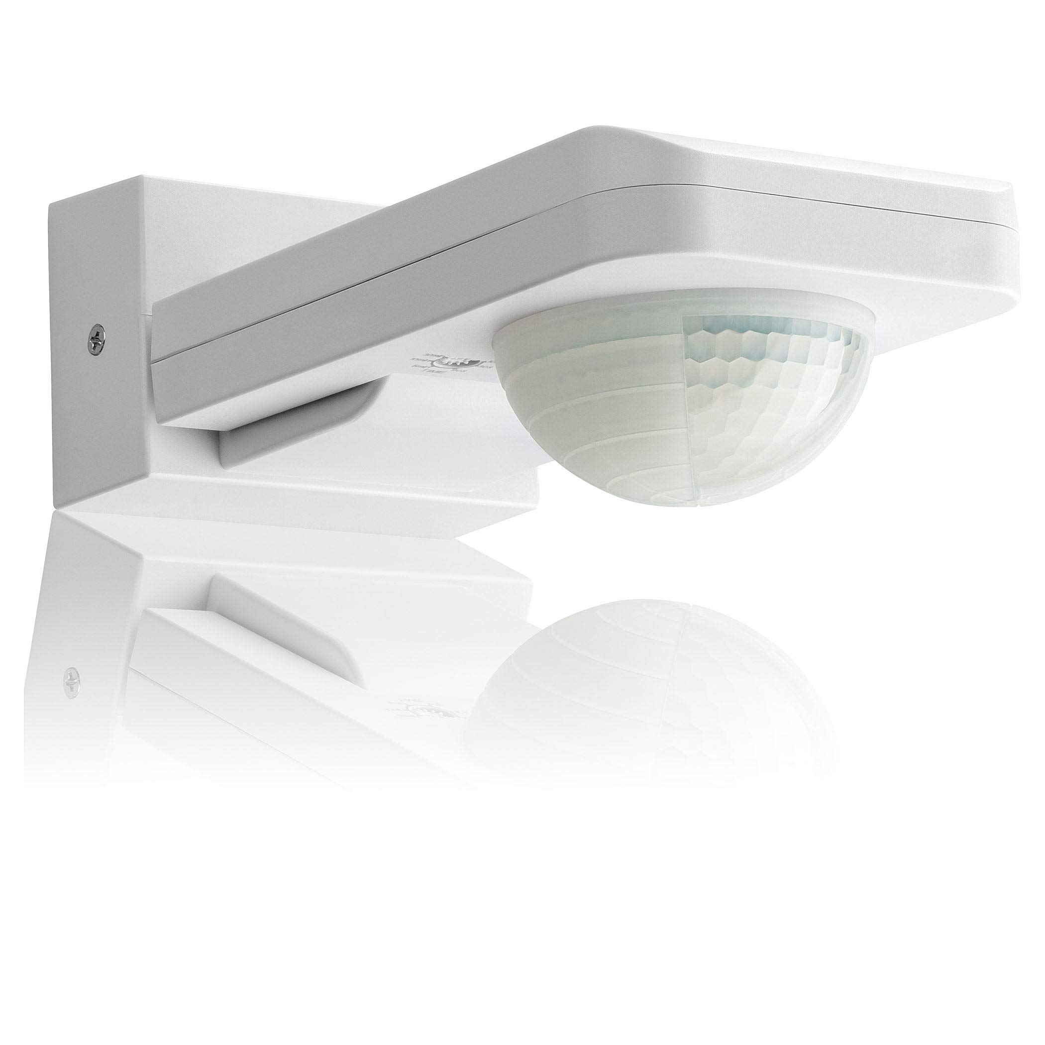 SEBSON PIR Sensor Outdoor IP65, Surface Ceiling Wall mounted, LED light suitable, max. 20m / 360°, max. 2000/1000W, Infrared Motion Detector with 3 Sensores
