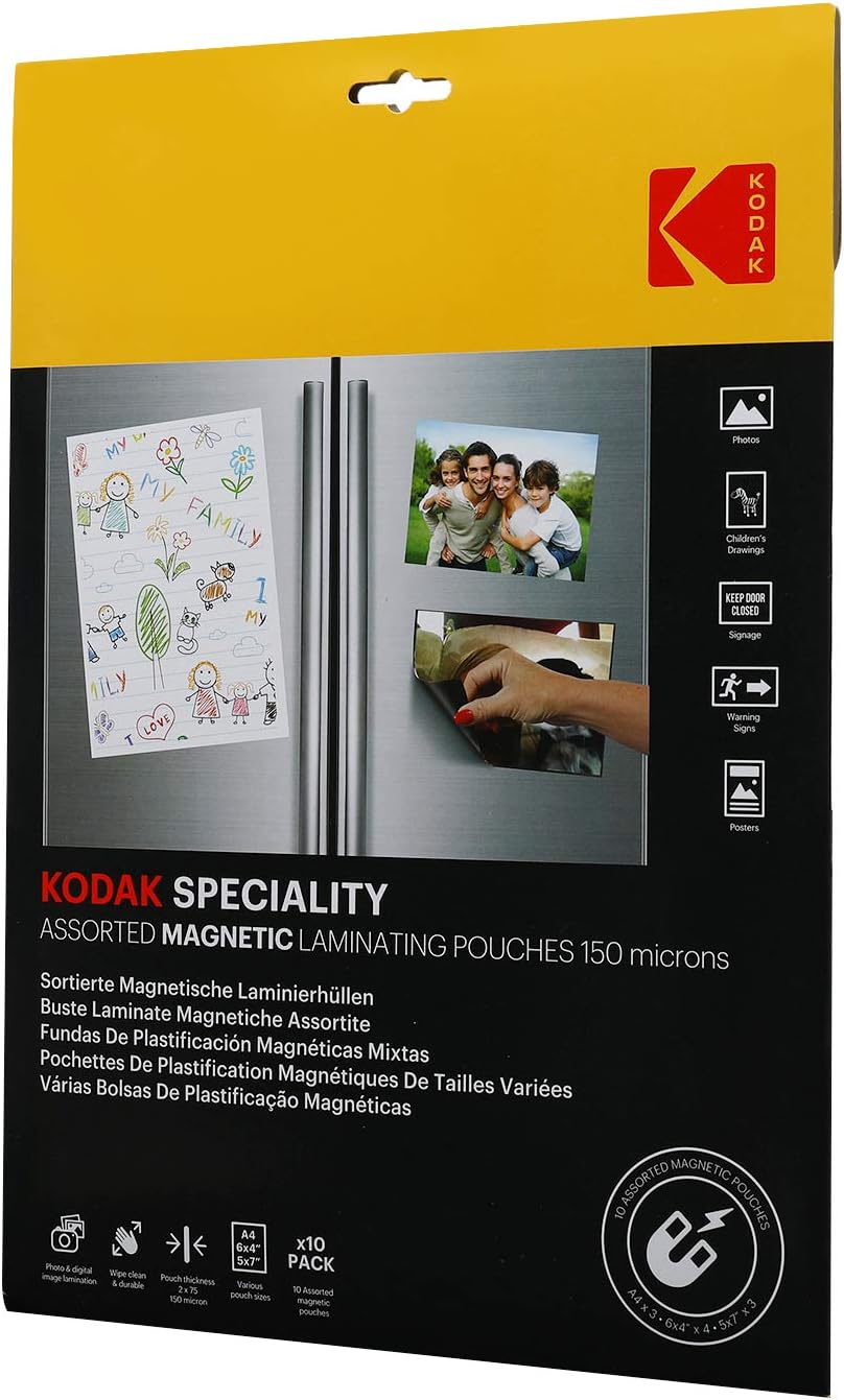 KODAK Laminating Pouches Pack of Assorted Sizes PK 10
