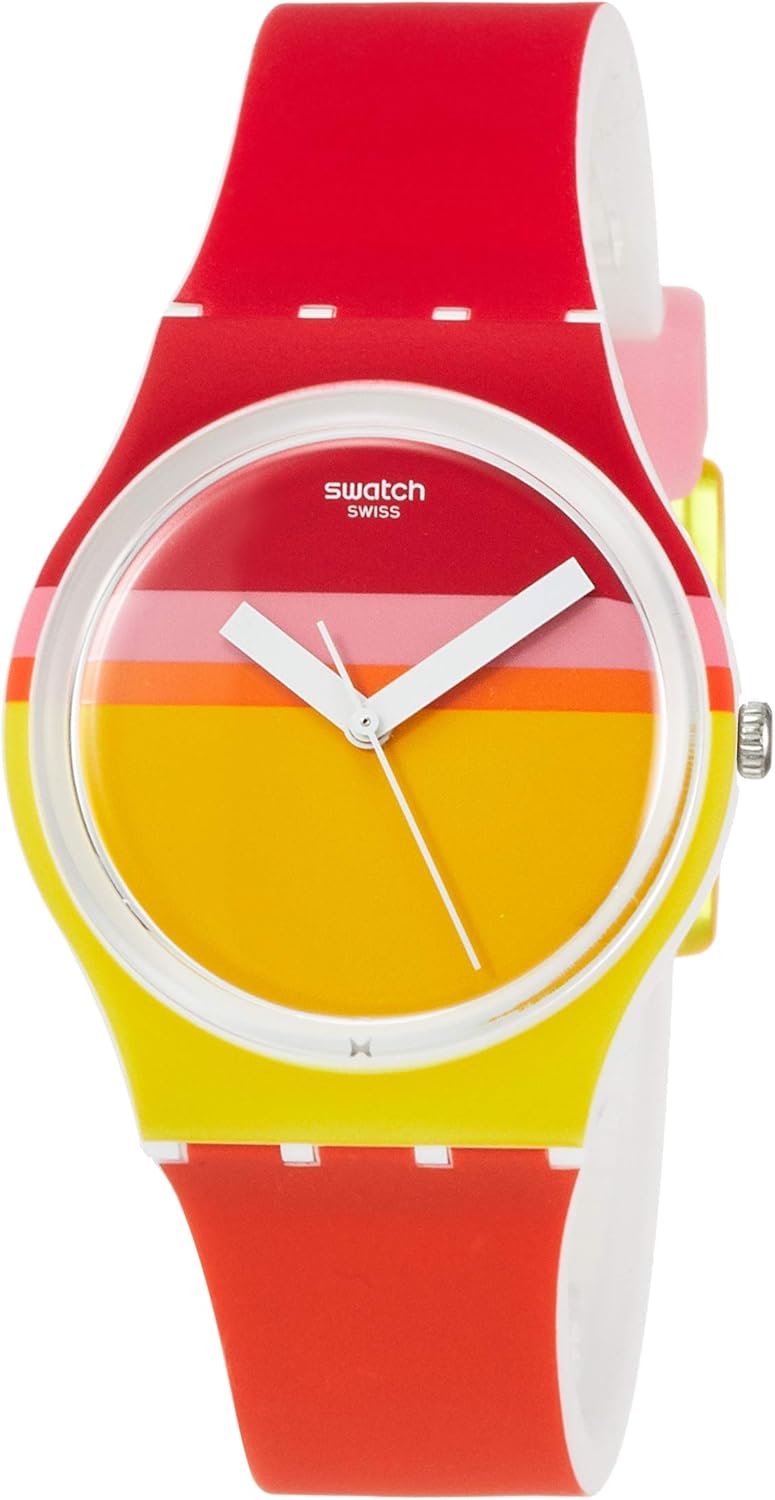 Swatch Reloj Analógico para Hombre de Cuarzo con Correa en Silicona GW198