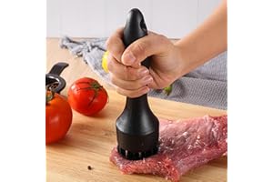 Stainless Steel Meat Tenderizer Needle 21 Needles – Professional Tool for Tenderizing Beef, Pork, Chicken Black