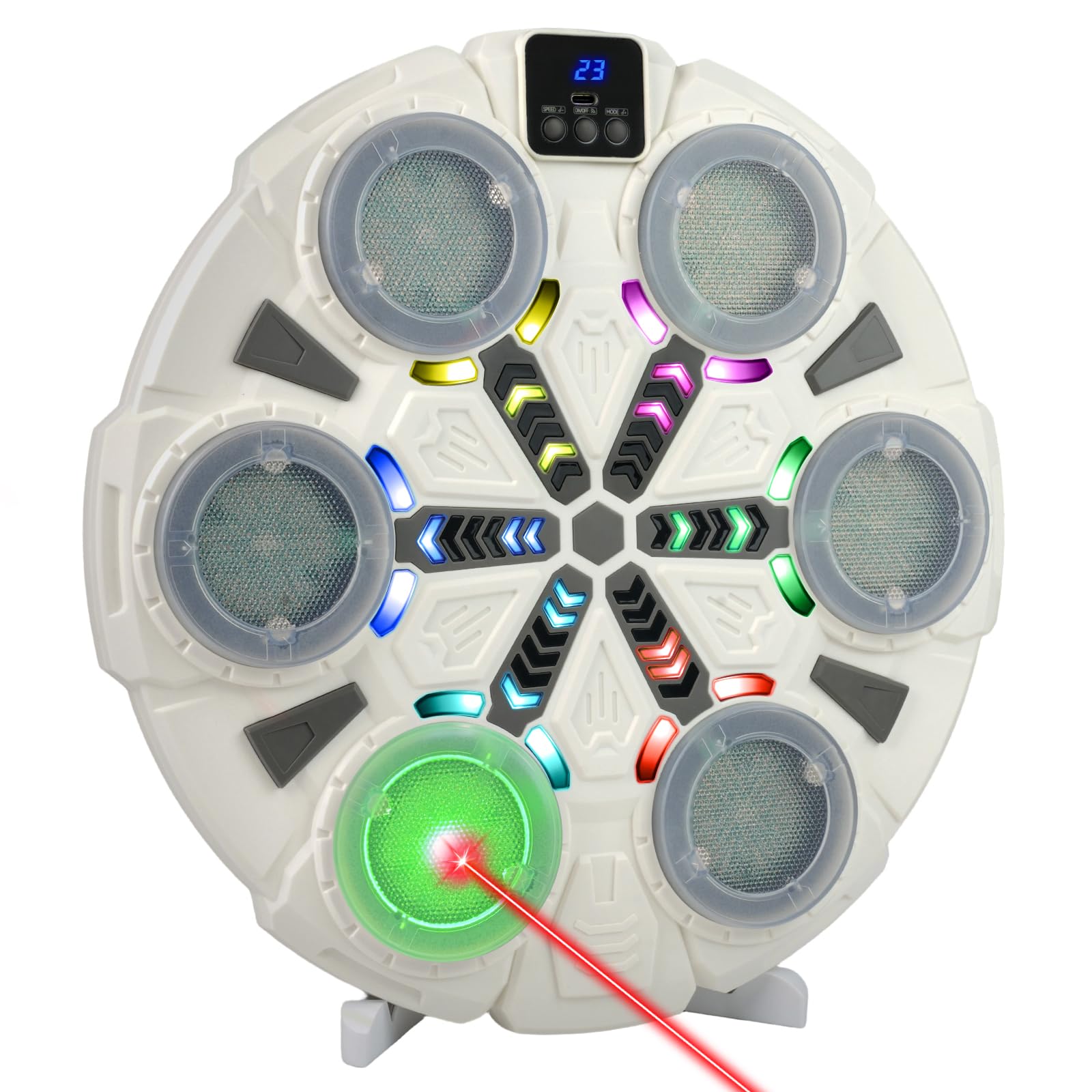 Photo 1 of 6 Target Bluetooth Music Dry Fire Training System,Portable Fast Charge Electronic Target Compatible with Most of Training Cartridges 9mm/22lr/223 for Practive Type-C Charging, LED Display