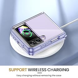 VEGO for Galaxy Z Flip 4 Case, Clear Premium Spray