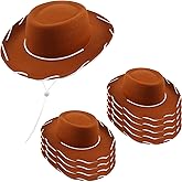 SGBETTER 10 Pack Kids Cowboy Hat Felt Western Cowgirl Hat for Boys Girls Birthday Halloween Cowboy Theme Party Supplies