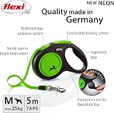 flexi Neon M Tape 5 m Black Neon-Green Retractable Dog Leash up to 25 kg view 2
