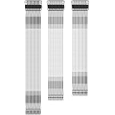 SAVITA 30Pcs Fishing Tackle Leader Sturdy Stainless Steel Belt Swivel Buckle Kit, Fishing Leaders Line for Saltwater and Fres