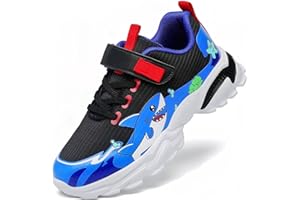 Nihaoya Kids Sneakers Boys Girls Tennis Shoes for Running Athletic Comfortable Cartoon Walking Sneakers Little Kid/Big Kid