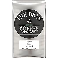 The Bean Coffee Company Organic Decaf Unroasted Green Coffee Beans, 16-Ounce