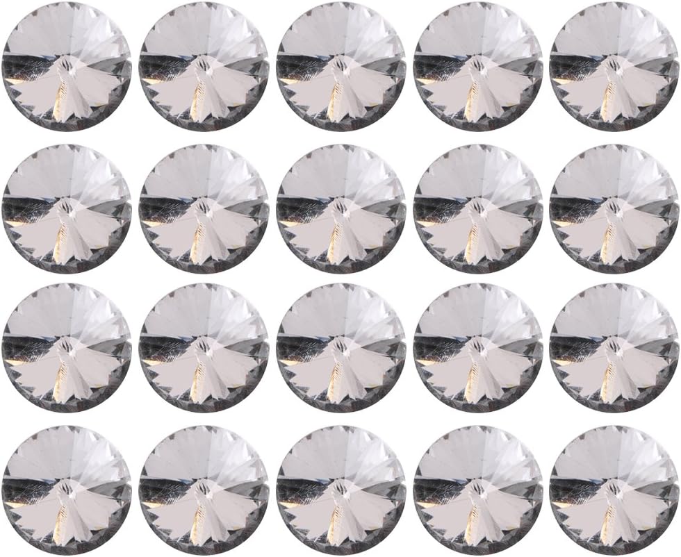 20pcs 30mm Sew on Buttons Crystal Diamante for Wall Upholstery Sofa DIY Decor