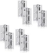 XFORT 3 Inch Polished Chrome Ball Bearing Hinges, 4 Pairs, 40kg view 8