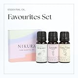 Nikura Favourites Essential Oils Set 3 x 10ml Bergamot Lavender Ylang Ylang view 5