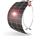DOKIO Semi-Flexible Solar Panel 100W 12V Bendable Thin Film Monocrystalline Lightweight(4.9lb) for Caravan RV Boat Camper Trailer