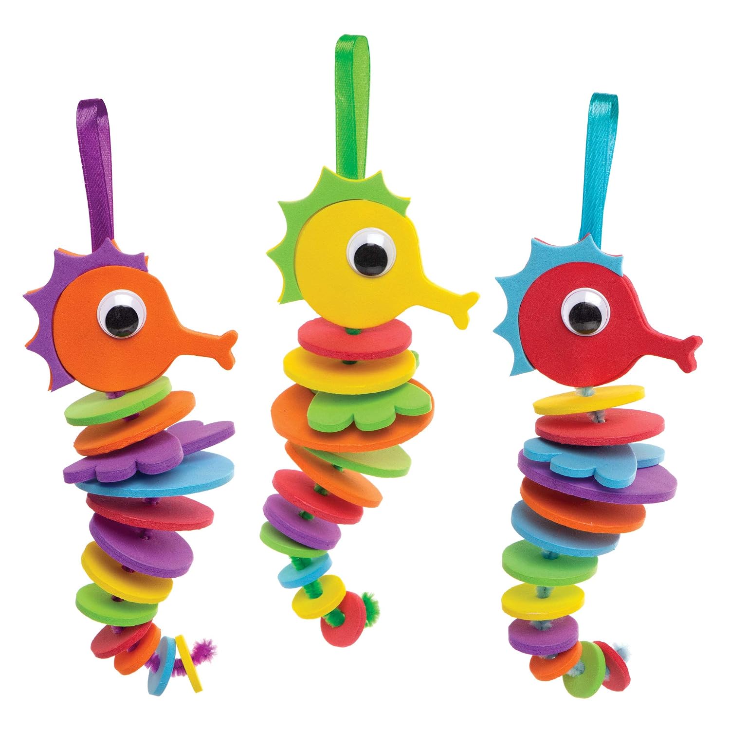 Baker Ross AW679 Make Your Own Seahorse Kit (Pack of 6) Toddler Art Supplies, Party Fillers and Activities., Assorted - Image 4