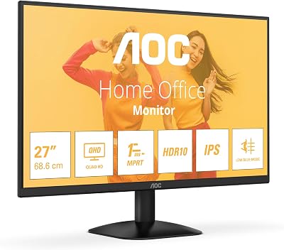 Q27B35E 27 Zoll WQHD Monitor, 75Hz, IPS Panel, 4ms GtG, HDR10, (2560x1440 HDMI 1x 1.4 DP 1x 1.4) Schwarz
