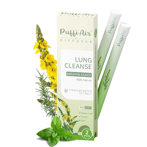Herbal Diffuser with Mullein, Thyme & Mint – Lung Cleanse Inhaler for ...