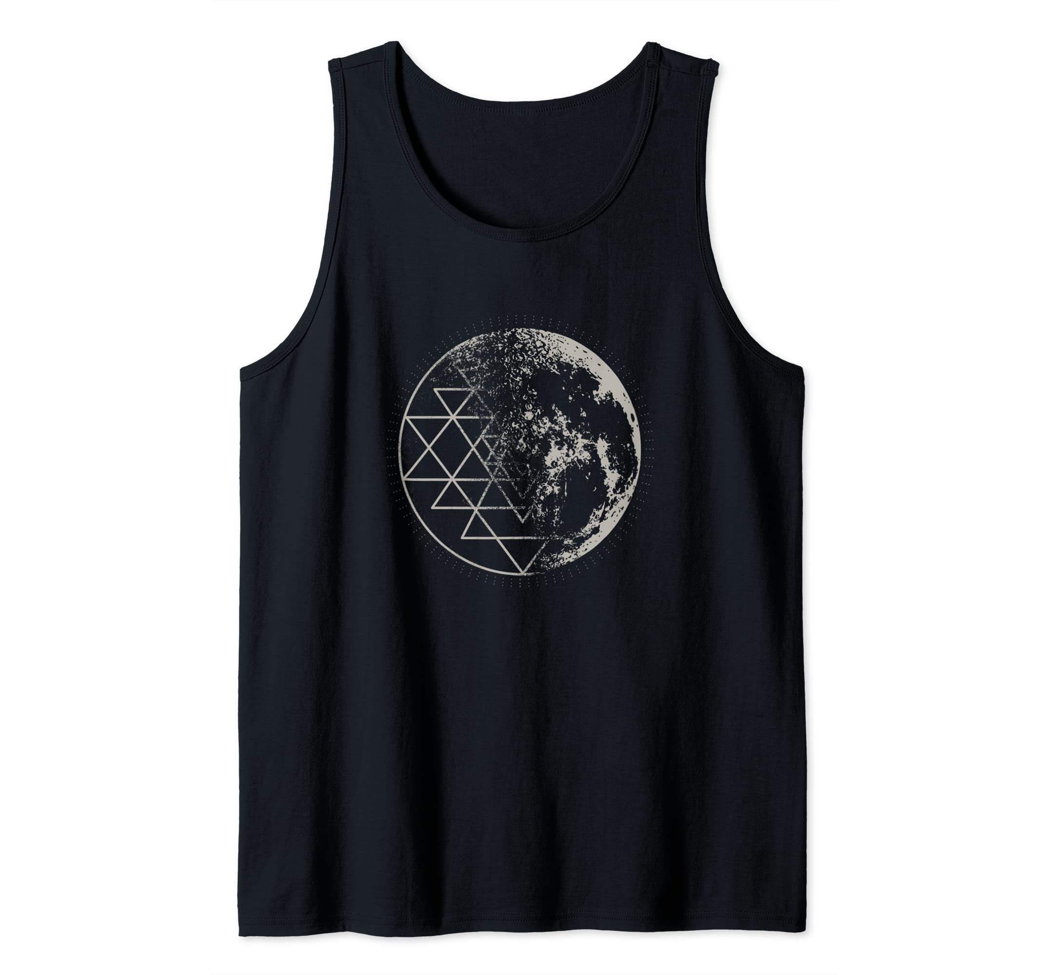 Full Moon Sri Yantra Metatron Geometry Mandala Tank Top