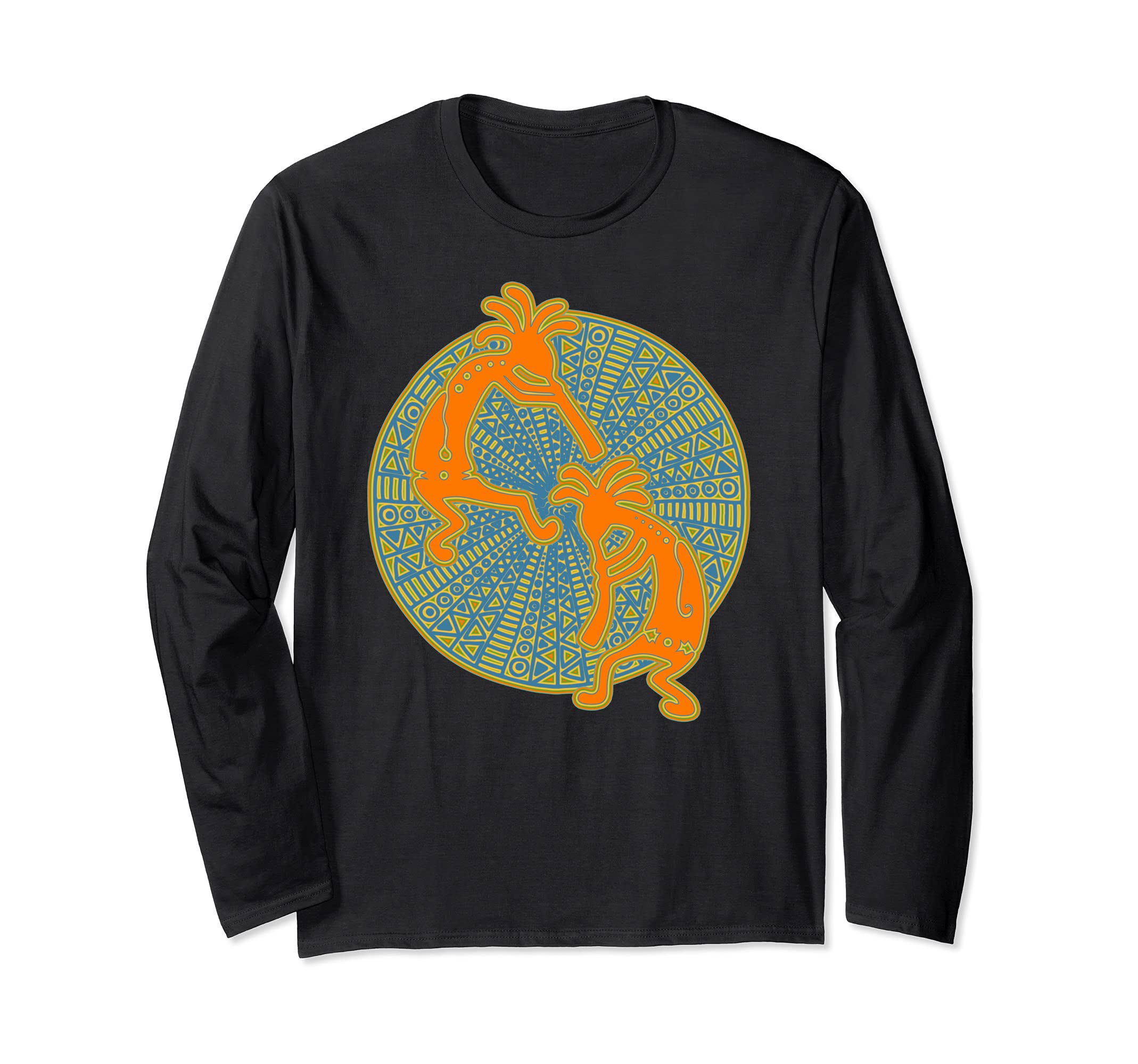 Kokopelli Musicans Friends - Mandala 1 - Fan Fun Long Sleeve T-Shirt