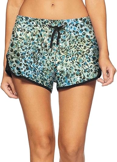 leopard running shorts