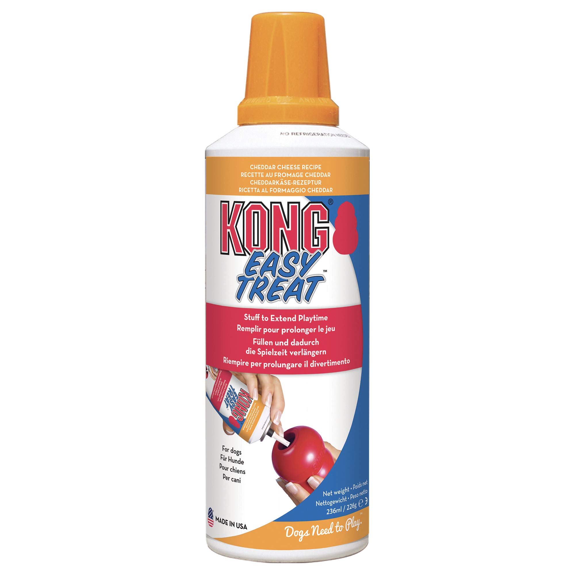 KONG - Easy Treat - Dog Treat Paste - 8 ounce - Cheddar Cheese