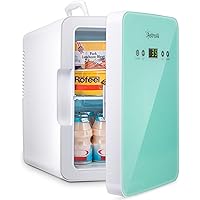 AstroAI Mini Fridge 6 Liter/8 Can Skincare Fridge for Bedroom - with Upgraded Temperature Control Panel - AC/12V DC…