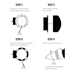 FATECIM 2 Pcs 3 1/4" Bullet Turn Signal Light
