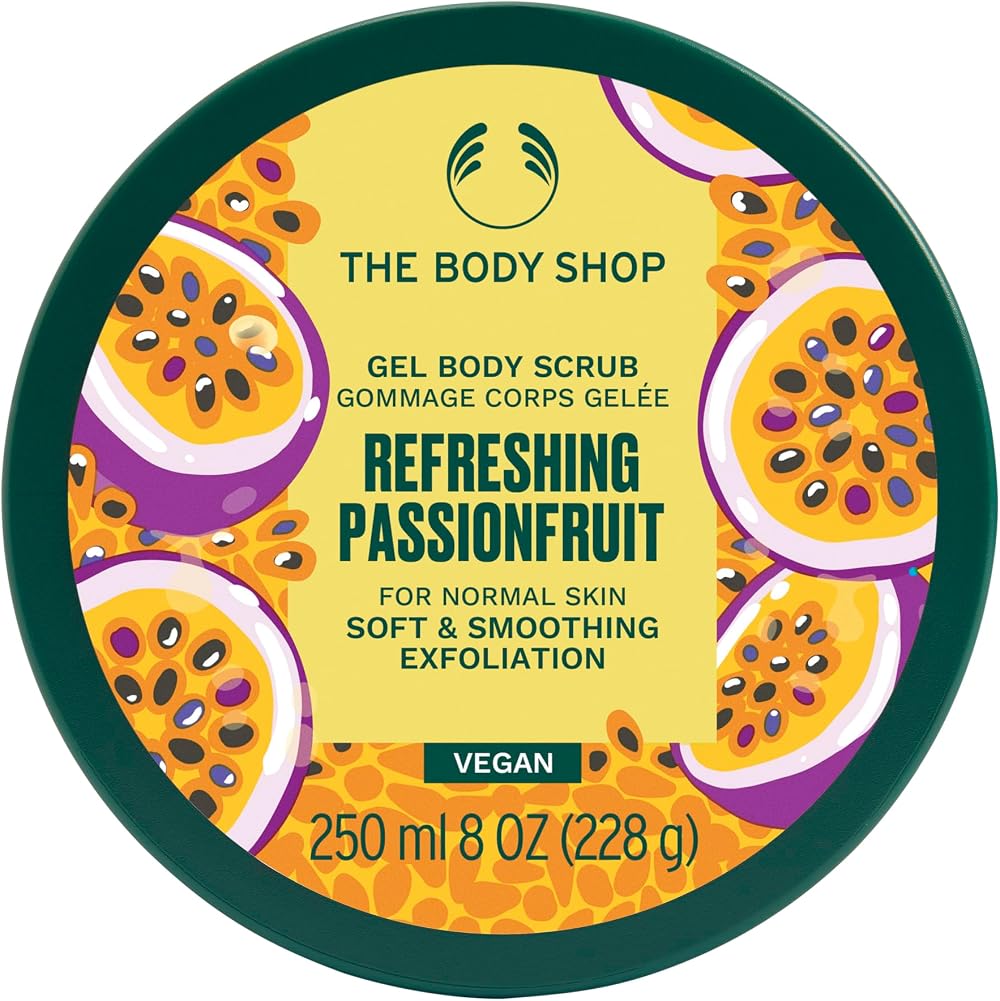 The Body Shop Refreshing Passionfruit Gel Body Scrub 250ml New