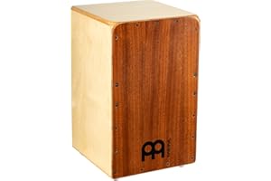 MEINL PERCUSSION Meinl Cajon Box Drum with Internal Strings for Snare Effect - NOT MADE IN CHINA - Mahogany Frontplate / Baltic Birch Body, Woodcraft Professional, 2-YEAR WARRANTY(WCP100MH)