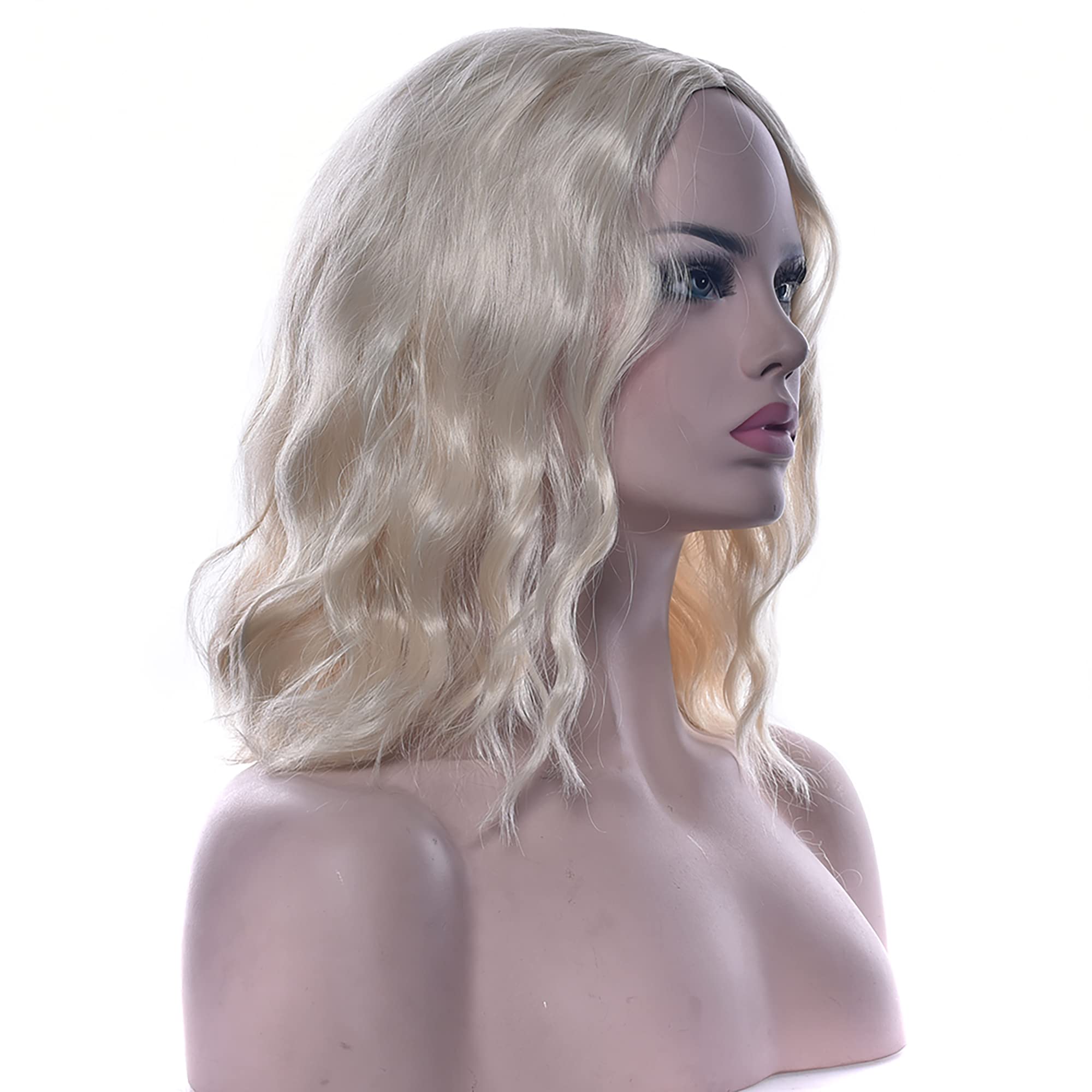 IMISSU Short Afro Curly Hair Wigs Cosplay Wig Halloween Costume Party Headwear for Women (613 Blonde)