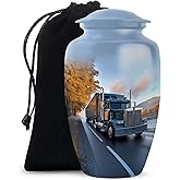 Subsh Truck Memorial Urns for Human Ashes Adult Mom & Dad, Funeral Large Urn for Human Ashes Adult Men & Women, Cremation Gift for Decorative, 10inch