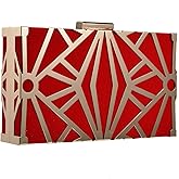 UBORSE Women Clutch Bag Velvet Purse Metal Vintage Evening Bag Hollow Wedding Party Handbag