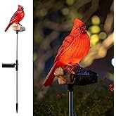 Cardinal Solar Stake Lights for Outside with Simulated Call and Breathing Light Waterproof Outdoor Christmas Decorations Yard Outdoor Use Perfect Garden Decorative Lights and Landscape Lighting