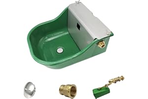 HOMCARE Automatic Stock Waterer for Horses,Cattle,Dog,Hog, Livestock, Heavy Duty Cast Iron,Extra Large Farm Animal Waterer Dispenser with Drainage Hole
